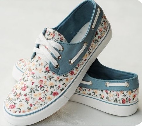 Floral Canvas Shoes For Women Printed 