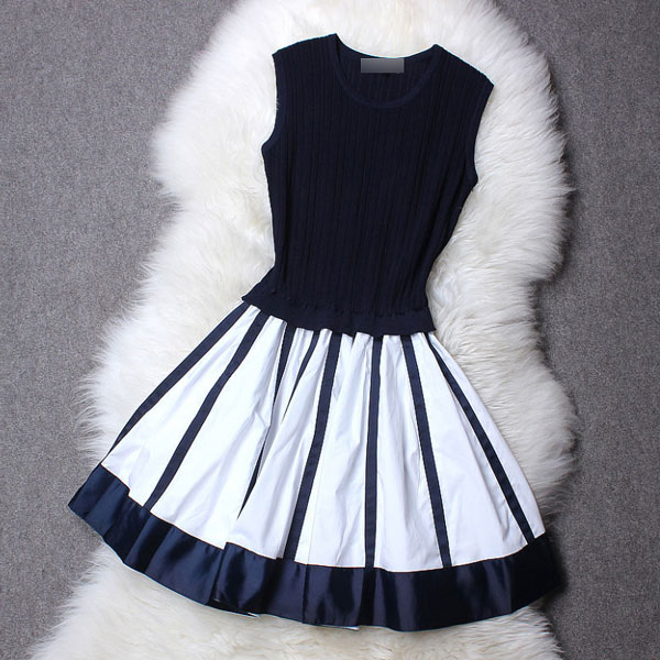 black and white striped frock