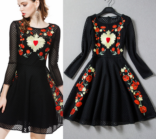 2015 Spring And Summer New Complex Positioning Embroidered Lace Dress ...