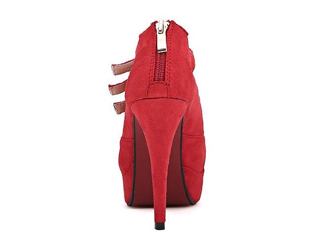 red backless heels