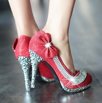 diamond bow heels