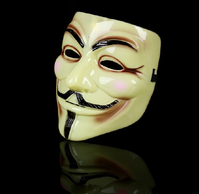 Hackers To Mask V For Vendetta V Word Thickened Section Of V For ...