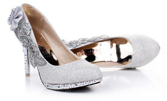 Wedding Shoes Diamond Princess Wedding Shoes High-Heeled 8CM Shoes High ...